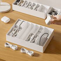 Customized processing data cable storage box charger head organizer power charging cable organizer box plastic