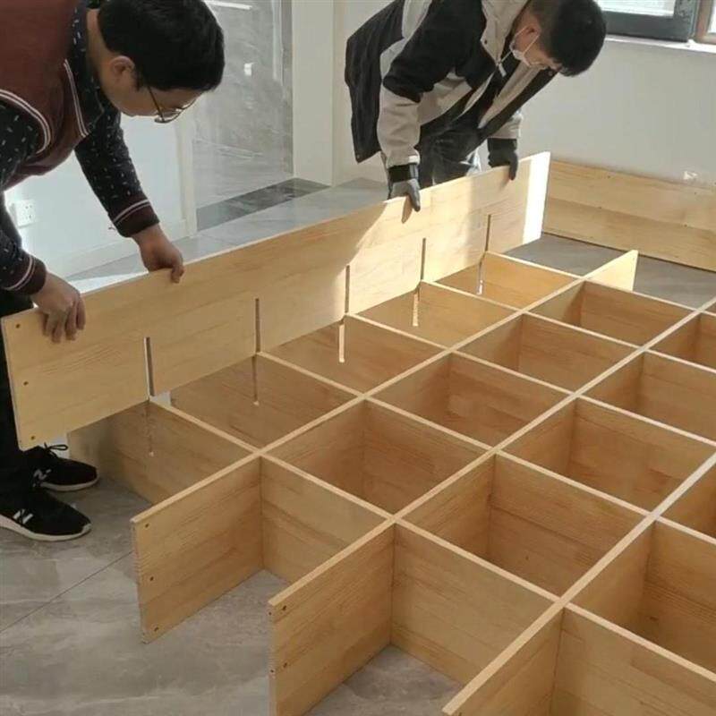 书柜定制整墙格子架尺寸如何选择？适合家用的一体满墙实木收纳橱有哪些特点？-格架-淘宝好物网