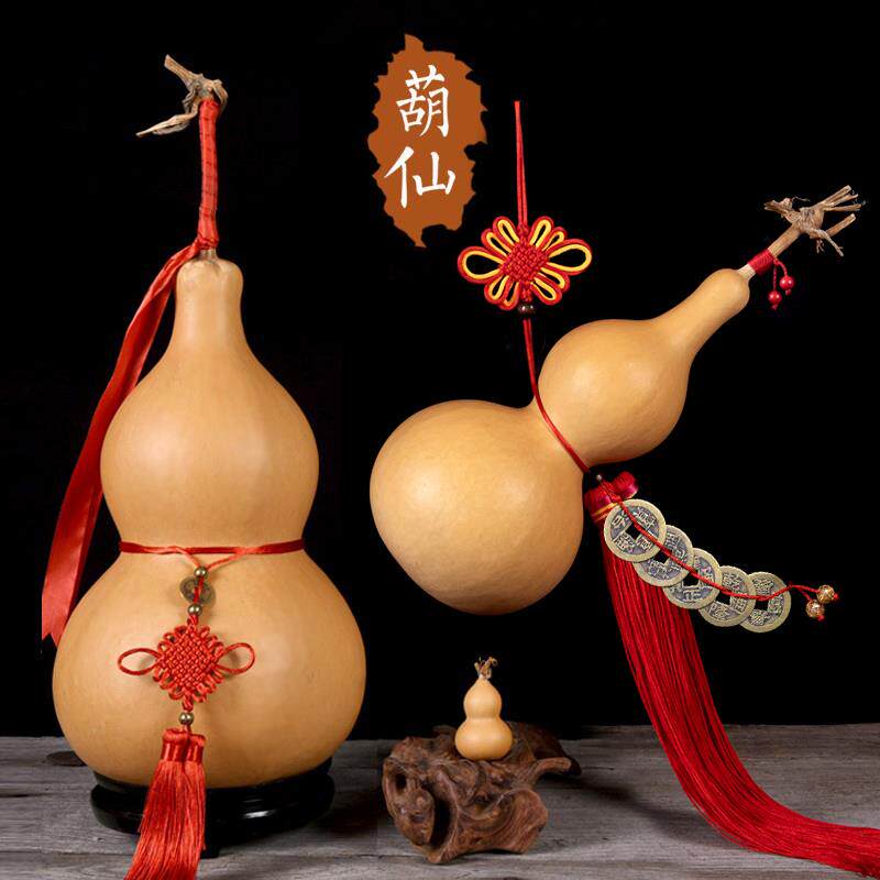 天然葫芦挂件五帝钱带龙头:守护家门的吉祥物,风水大师推荐! -葫芦-淘宝百科网