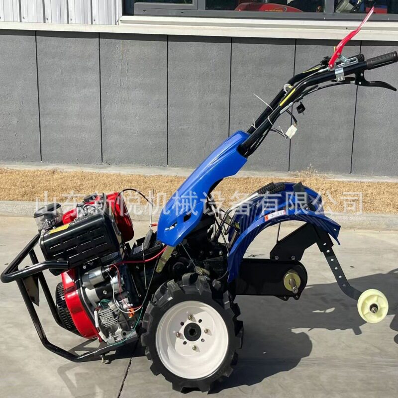 Four-wheel drive direct-connected micro tillage machine, hand-held agricultural diesel rotary tiller, ridge and furrow cultivator