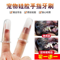 Pet Supplies Convenient finger set Dog toothbrush Teddy Cat Brushing Kitten Boxed dog Toothbrush (single)