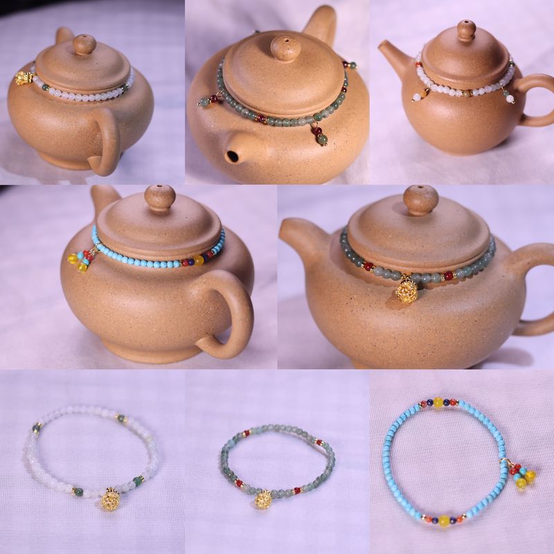 Original Handmade Purple Clay Teapot Decorative Chain, Fair Cup Chain, Household Gaiwan Teapot Small Pendant, Tea Set Small Handle
