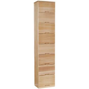 Solid wood slit storage cabinet deep multi-layer storage organization narrow living room bedroom drawer-style small five-trunk cabinet