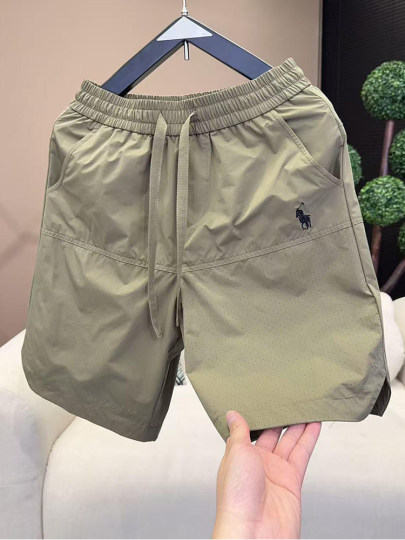 Quick-Drying Breathable Casual Shorts for Men 2025 Summer New Embroider Design Simple Fashion Versatile Five-Quarter Pants for Men