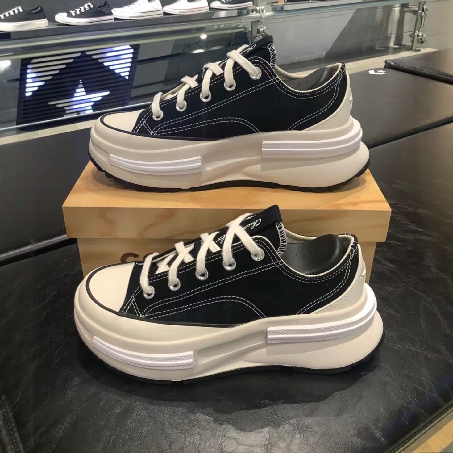增高不累脚的时尚之选👟 韩版Run Star夹心厚底鞋 -帆布鞋-淘宝好物网