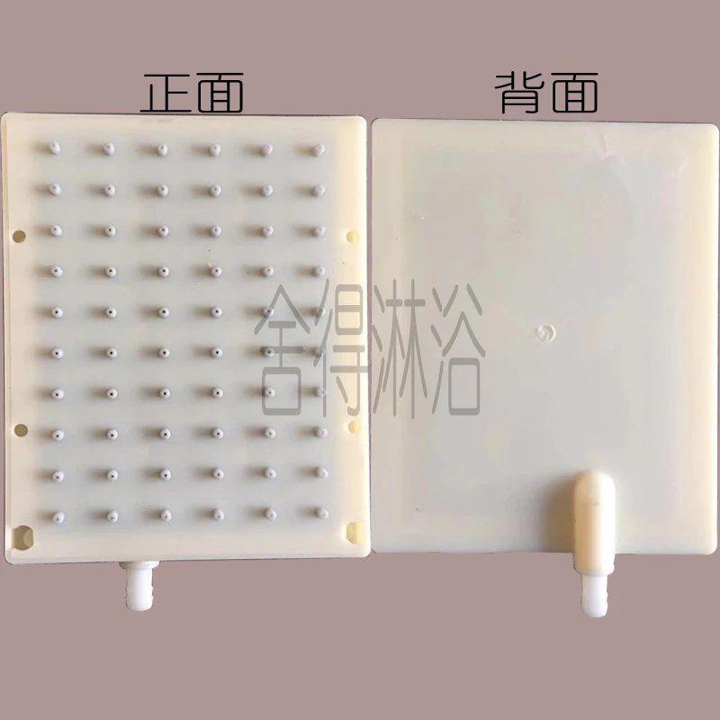 Shower Screen Nozzle Bathroom Plastic Accessories Shower Set 60-Hole Plug-In Shower Head 6*10 Top Spray with Waterfall Function Universal