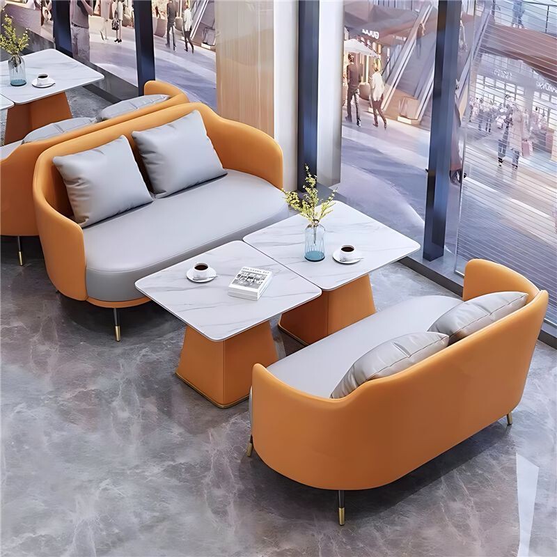 Casual and Simple Sofa and Coffee Table Set, Light Luxury Beauty Salon, Bank, Hotel Lobby, Rest Area, Reception Table and Chairs