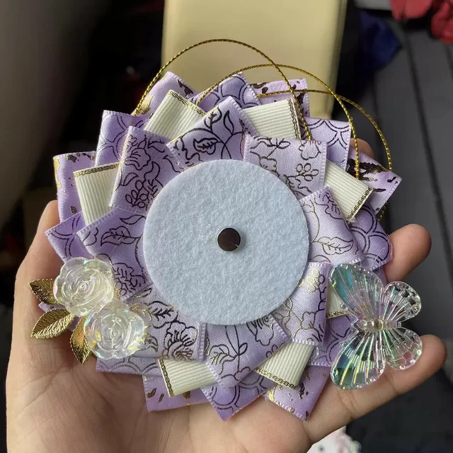 Identity V Badge Protective Case with Luxurious Decoration and Trailing Design, 58-75mm, Anime-Style Badge Holder