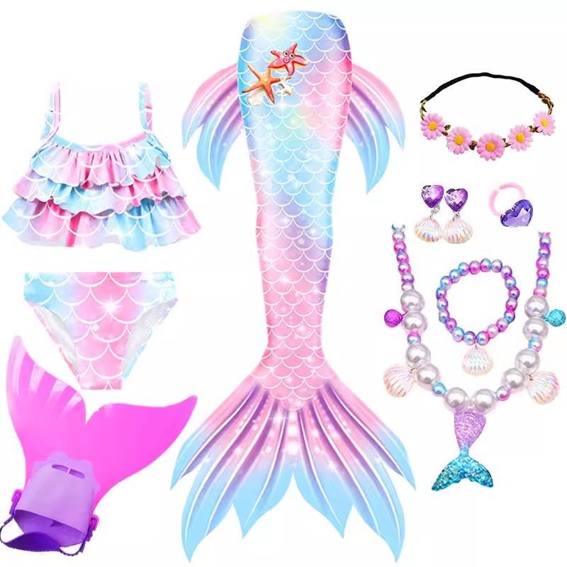 Mermaid Tail Children's Swimsuit Princess Baby Mermaid Costume Girls Split Swimsuit Girl Mermaid Tail