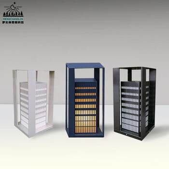 New chinese style light luxury lawn lamp stainless steel brushed column head lamp garden real estate imitation marble floor lamp can be used as logo