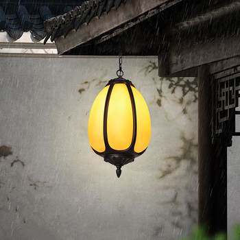 Manufacturer custom-made new chinese style outdoor pumpkin chandeliers garden lights waterproof super bright terrace corridor pavilion aisle lights