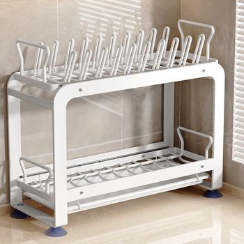 Stainless steel bowl rack storage rack kitchen drain rack pull-out slide rail bowl rack metal cabinet bowl and plate storage rack