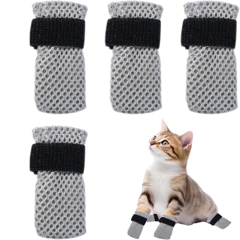 New Pet Dog Shoe and Sock Covers, Cat and Dog Grooming Anti-Scratch Anti-Struggle Soft Velcro Dog Socks That Won'T Fall Off