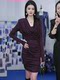 Mijie 2025 Autumn New Style Elegant and Age-Reducing Slim-Fit Purple Dress for Women, Fashionable and Slimming with Ruched Bodycon Design