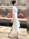 Mijie 2025 Autumn New Fashionable Age-Reducing White Dress for Women, Elegant, Stylish, Versatile, Slimming Long-Sleeve Dress