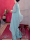 Mijie 2025 New New Chinese Style National Style Elegant Loose Temperament Slim Top Trousers Sky Blue Fashion Suit