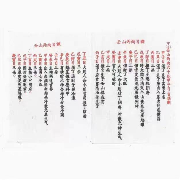 Geography of the Twenty-Four Directions · Full Color · Daily Fortune and Misfortune Predictions According to the Sixty Heavenly Stems · Learning Pack for Choosing Auspicious Days for Burial