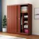Zi2 Aoyimai wardrobe MGV sliding and sliding door solid wood panel easy storage cabinet storage cabinet wardrobe household bedroom
