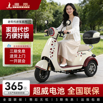 Phoenix 2026 New Model National Standard Leisure Three-Wheeled Electric Vehicle for Picking up and Dropping Off Children, Small Electric Vehicle for Women, Home Transportation