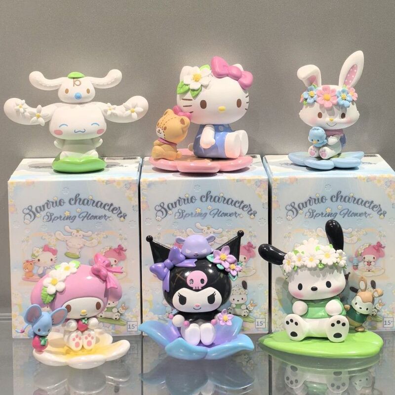 Sanrio Floral Series Blind Box Trendy Toys Kuromi Hello Kitty Peripheral Desktop Ornaments Dolls Women's Gifts Sanrio Floral Series Blind Box Trendy Toys Kuromi Hello Kitty Peripheral Desktop Ornaments Dolls Women's Gifts