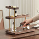 Solid wood perfume storage rack multi-layer tray desktop aromatherapy cosmetics storage box dressing table skin care product storage