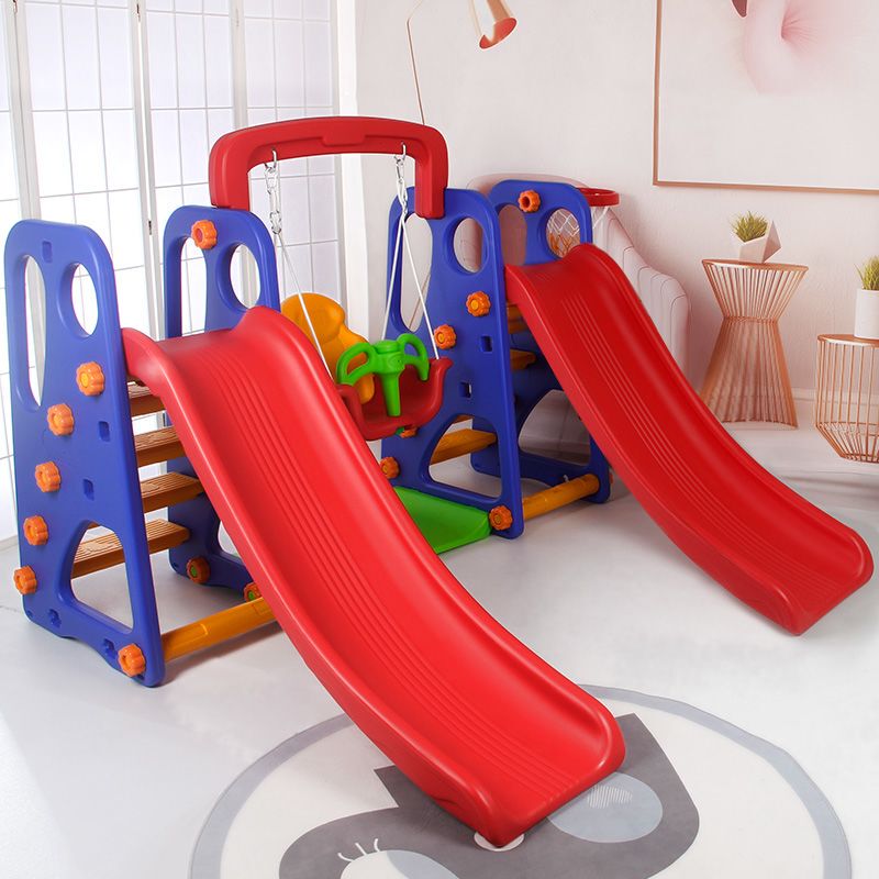Children's Outdoor Double Slide, Multi-Functional Swing and Slide Combination Toy, Plastic Toy Children's Outdoor Double Slide, Multi-Functional Swing and Slide Combination Toy, Plastic Toy