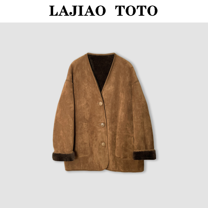 Lajiao Toto Woolen High-End Comfortable Casual Short Winter Women's Woolen Coat # G25501 Lajiao Toto Woolen High-End Comfortable Casual Short Winter Women's Woolen Coat # G25501