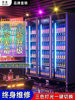 Japanese-Style Wine Display Cabinet, Beer Cabinet, Beverage Cabinet, Bar Refrigerator, Commercial Three-Door Air-Cooled Refrigerator