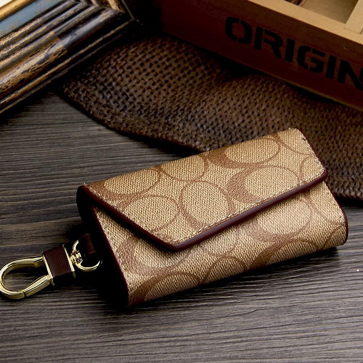 New Style Key Bag for Women, Fashionable, Simple, Multi-Functional, Large-Capacity, Retro Car Key Bag, Home Key Protective Cover