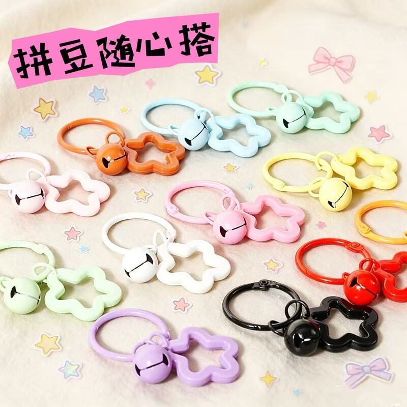 Pindu Acrylic Colorful Star Keychain Cute Bell Ring DIY Backpack Decoration Accessories Pindu Acrylic Colorful Star Keychain Cute Bell Ring DIY Backpack Decoration Accessories