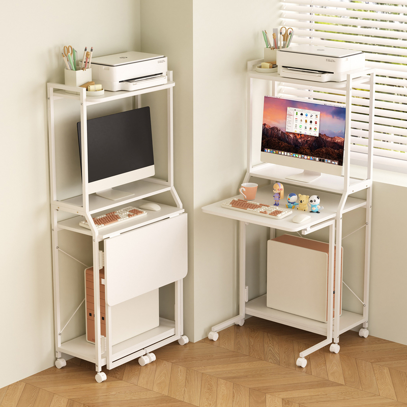 Folding Computer Desk, Small Desktop for Home Use, Can Hold a Computer and Printer, Mini Mobile Small Table, Bedroom Bedside Table Folding Computer Desk, Small Desktop for Home Use, Can Hold a Computer and Printer, Mini Mobile Small Table, Bedroom Bedside Table