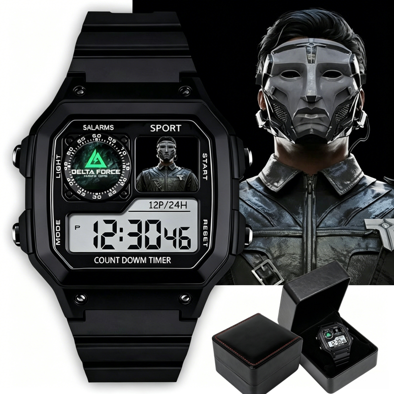 Delta Action Peripheral Watches, Fashionable, Stylish and Cool Watches, Anti-Fall Sports Multi-Functional Electronic Watches