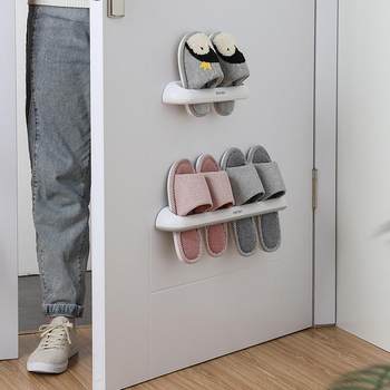 Bathroom slipper rack wall-mounted toilet shoe storage artifact bathroom punch-free shoe rack toilet storage rack