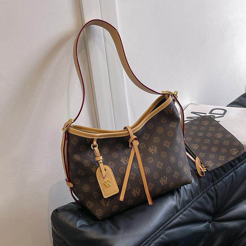 Lv Q French High-End Luxury Brand Large-Capacity Women's Bag 2026 New Classy Imitation Vintage Tote Bag Underarm Bag