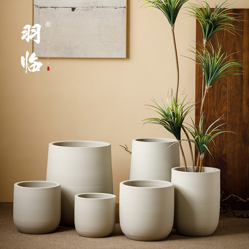 Jingdezhen Beige Ceramic Flower Pot with a Large Diameter of 30cm or More, Suitable for Balcony Floor Planting, Ceramic Pot for Villa Plants Like Monstera Jingdezhen Beige Ceramic Flower Pot with a Large Diameter of 30cm or More, Suitable for Balcony Floor Planting, Ceramic Pot for Villa Plants Like Monstera