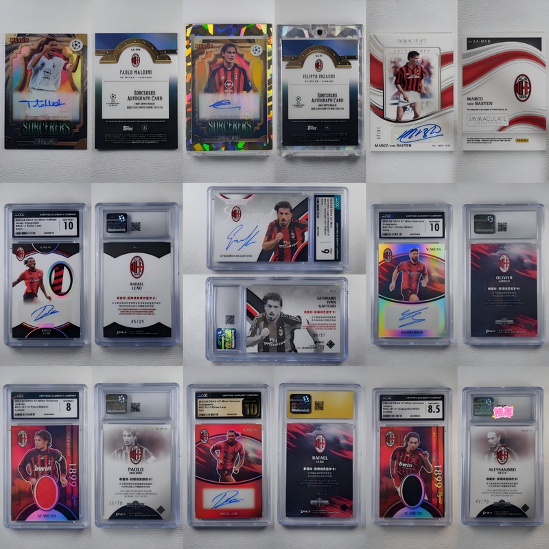 Topps Panini Ac Milan Inzaghi Baresi Desailly Signed Autographed Star Card Gift Topps Panini Ac Milan Inzaghi Baresi Desailly Signed Autographed Star Card Gift