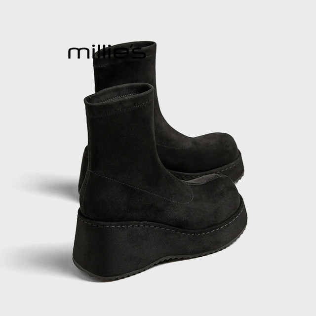 MILLIE S/MILLIE thick-soled small elastic boots