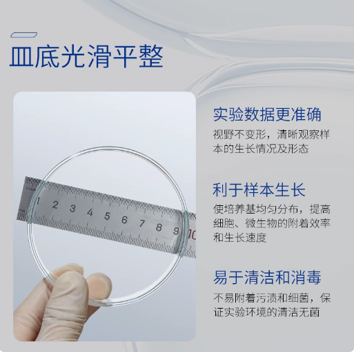 湘玻玻璃培养皿高硼硅加厚带盖耐高温微生物细胞培养玻璃平皿