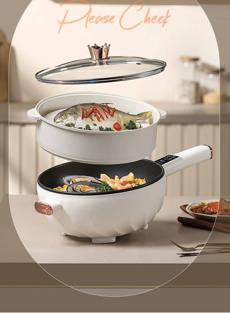 Плиты 全能炒菜机智能一体电饭煲多功能电煮锅家用大功率煎炒蒸煮电火锅