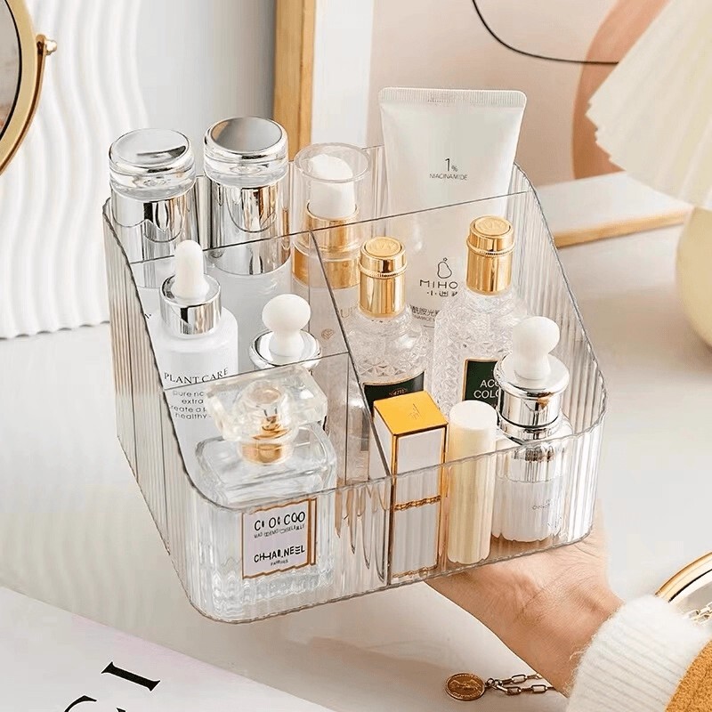 Desktop Cosmetics Storage Box Acrylic Transparent Plastic Box Compartment Box Dormitory Makeup Brush Holder Pen Holder X2 Desktop Cosmetics Storage Box Acrylic Transparent Plastic Box Compartment Box Dormitory Makeup Brush Holder Pen Holder X2