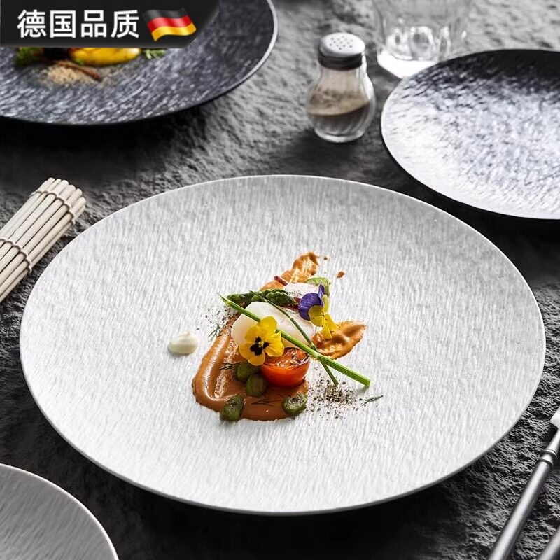 German New Style Ceramic Plate, High-End Shallow Plate, Large Plate, Western Food Plate, Steak Plate, Light Luxury Plate, Household Round Plate German New Style Ceramic Plate, High-End Shallow Plate, Large Plate, Western Food Plate, Steak Plate, Light Luxury Plate, Household Round Plate