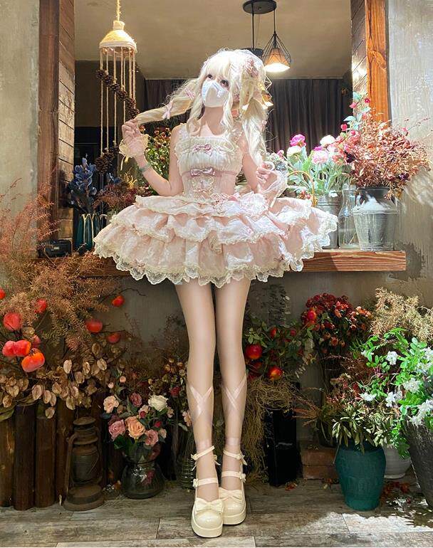 furry福瑞/兽装 银月原创芭蕾礼遇lolita洋装芭蕾风doll感吊带日常连衣裙洛丽塔服
