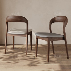 Scandinavian Solid Wood Dining Chair For Home Restaurant Modern Minimalist Designer Dining Table Chair Backrest Chair Dining Stool