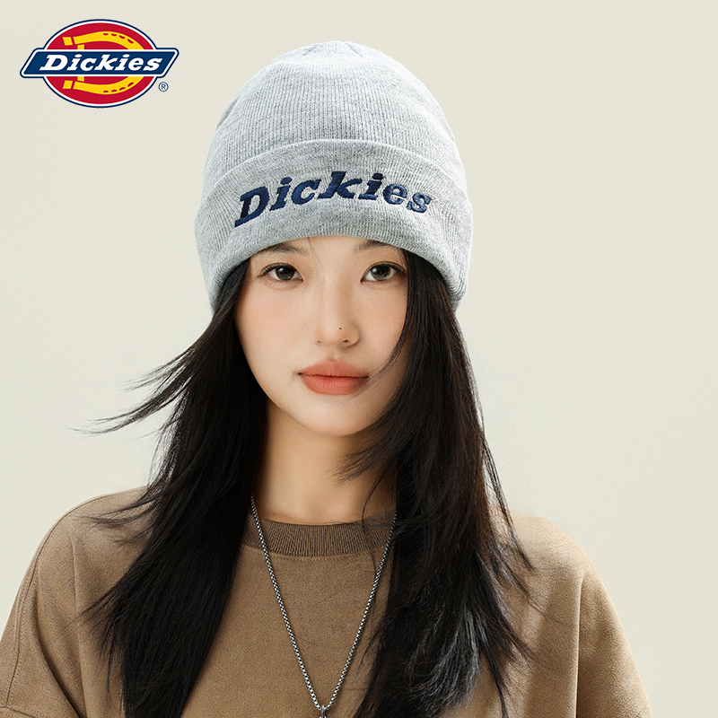 Dickies American-Style Knitted Hat for Women with Embroidery, Makes the Face Look Smaller, Couple's Knit Hat for Men, 2026 New Spring Beanie