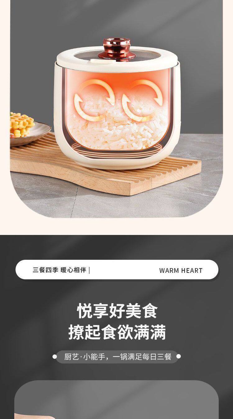Плиты 德国迷你电子锅家用智能电饭锅多功能全自动学生宿舍快煮锅不沾锅 No brand