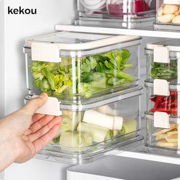 Buttonable onion, ginger and garlic storage box freezer refrigerator sealing box