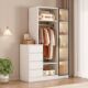 Solid wood cabinet hood rack integrated dustproof glass door bedroom wall bed storage cabinet corner floor hanger