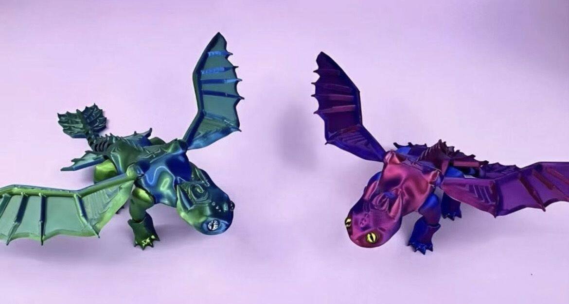 Развивающая игра для детей 3d打印玩具驯龙高模型无牙仔光煞龙关节可动摆件玩具模型 Mother Garden