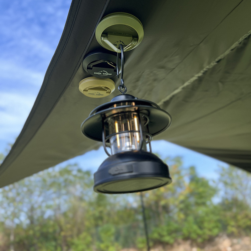Camping Strong Magnetic Hook Portable 1/4 Thread Two-Way Hook Outdoor Tent Canopy Car Hanging Camping Light