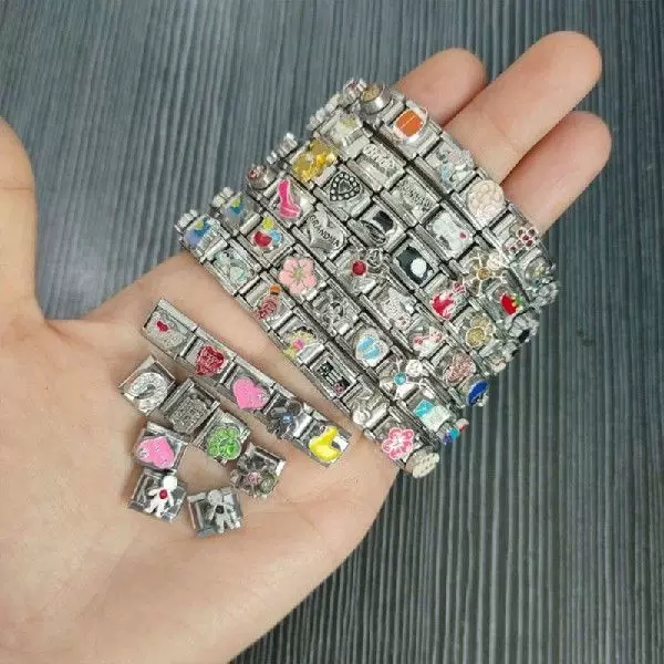 100Pcs Interchangeable Italian Charm Bracelet Link